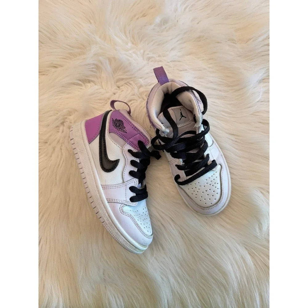 Nike toddler size 11C purple pink mid dunk